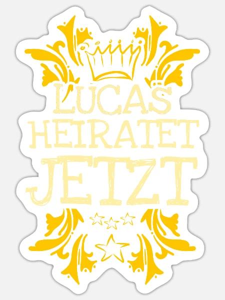 Bachelor Lucas - Sticker Größe S (10 x 10 cm) - Mattweiß