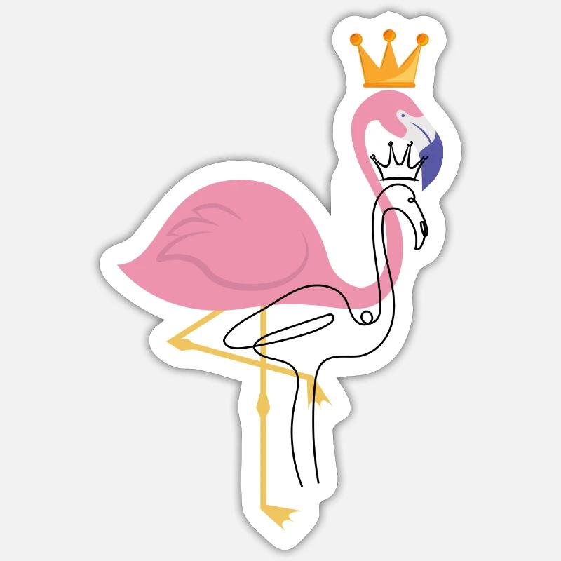 Flamingo Sticker Größe S (10 x 10 cm)