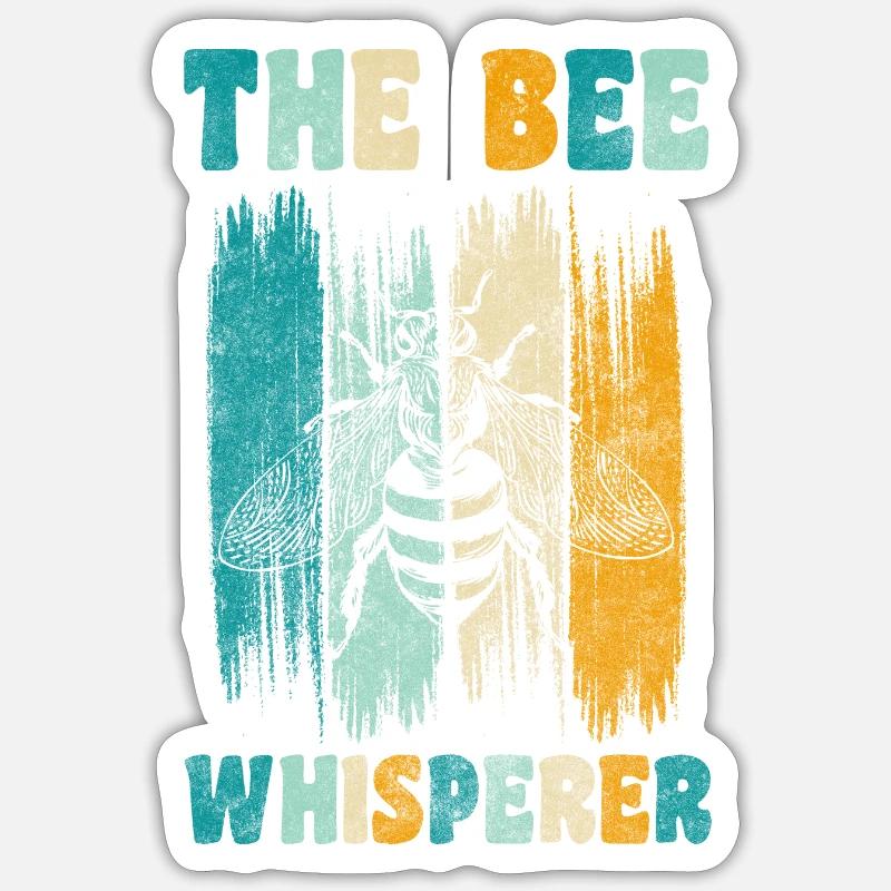 Honey Beekeeper Honeycomb Bee - Sticker size S (10 x 10 cm) - white matte