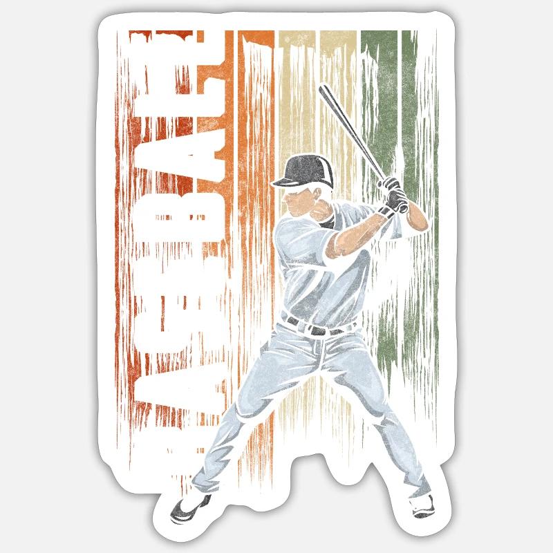 Baseball Ball Player Pitching Sticker size S (10 x 10 cm)