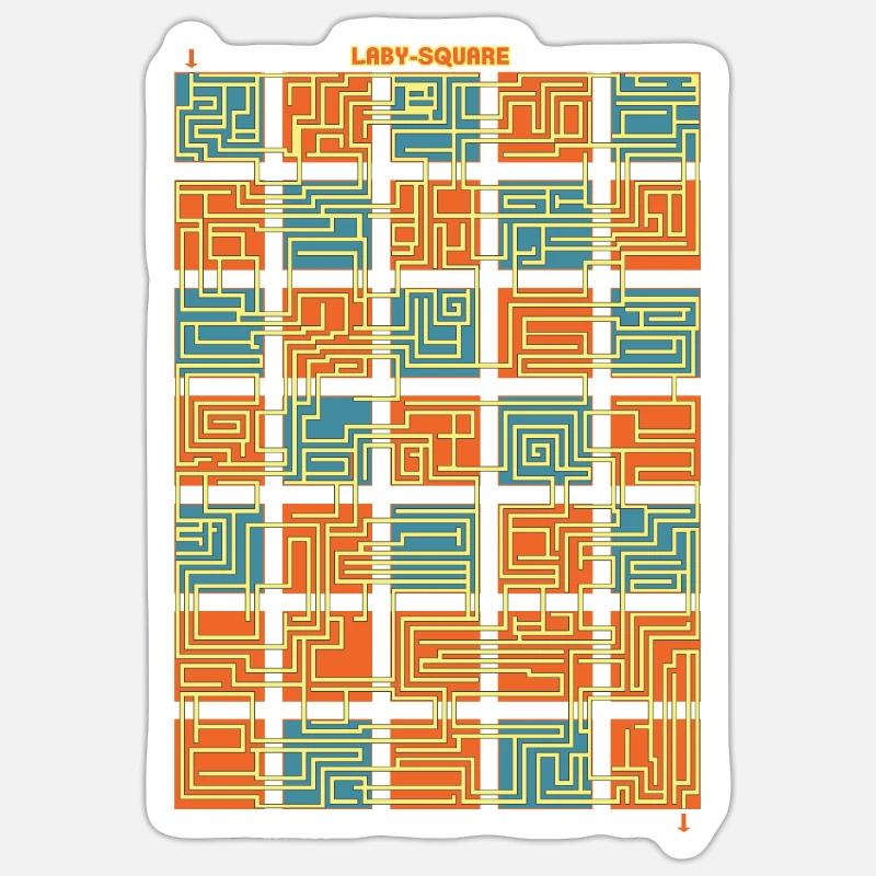 Laby-Square - Sticker size S (10 x 10 cm) - white matte