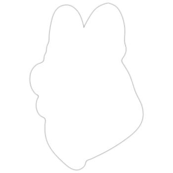 Tête de chien de berger allemand - Sticker taille S (10 x 10 cm) - blanc mat - Devant