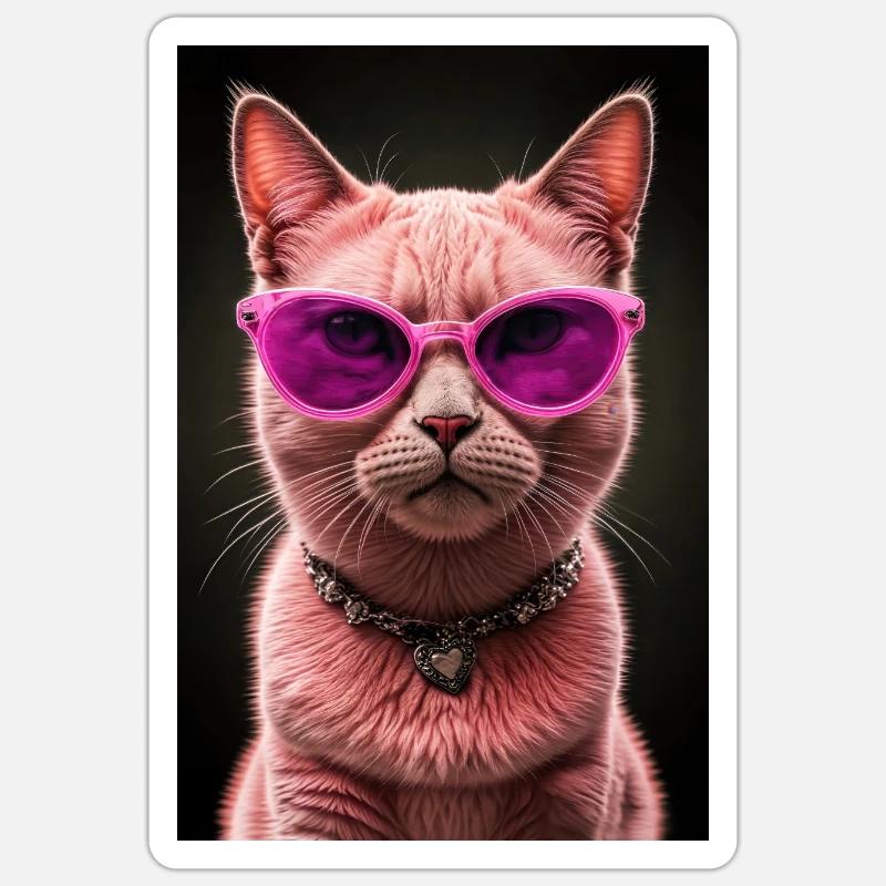 Diva der Katzenwelt Sticker Größe S (10 x 10 cm)