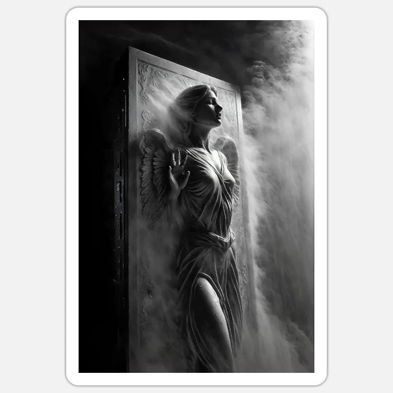 Eingefrorener Engel Sticker Größe S (10 x 10 cm)