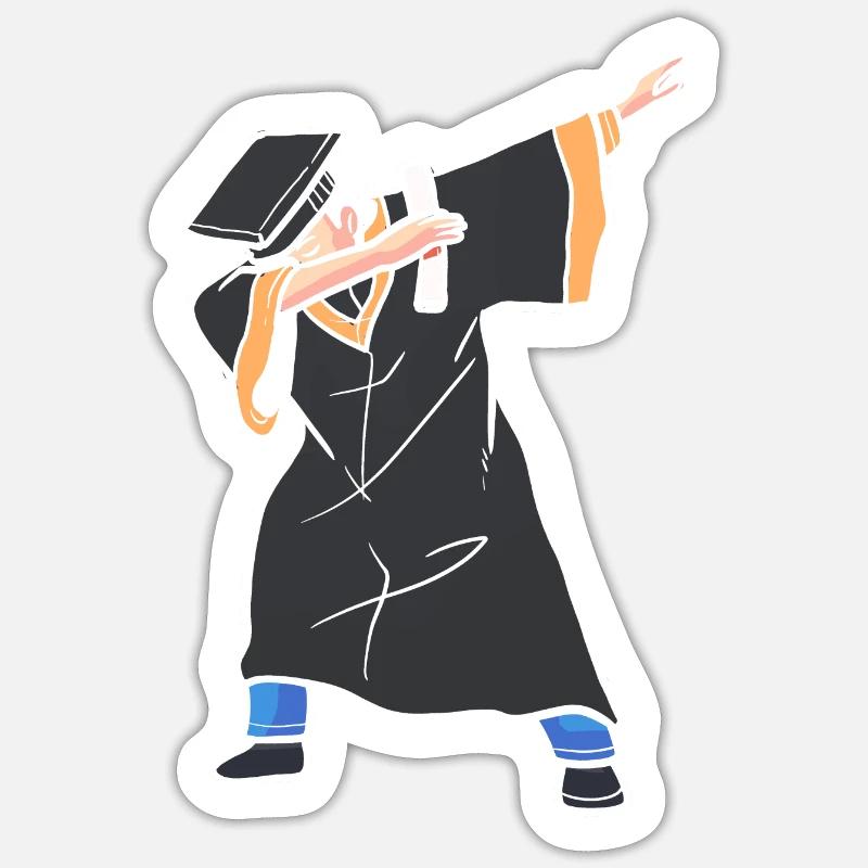 Master Studium Abschlussfeier - Sticker Größe S (10 x 10 cm) - Mattweiß