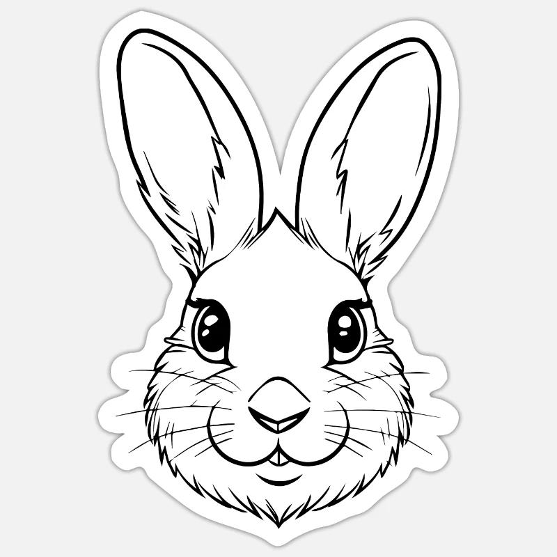 Rabbit Rabbit - Sticker size S (10 x 10 cm) - white matte