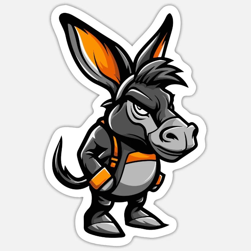 Donkey Comic Sticker size S (10 x 10 cm)