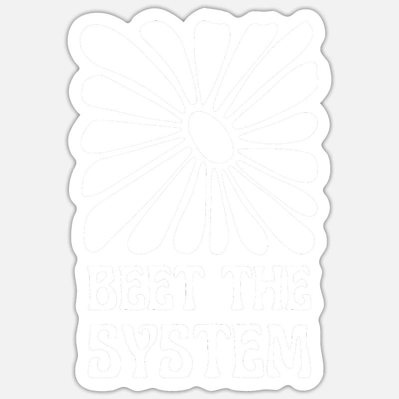 Betterave le système - Sticker taille S (10 x 10 cm) - blanc mat