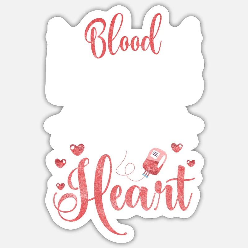 Blutspender Gemeinsam - Sticker Größe S (10 x 10 cm) - Mattweiß