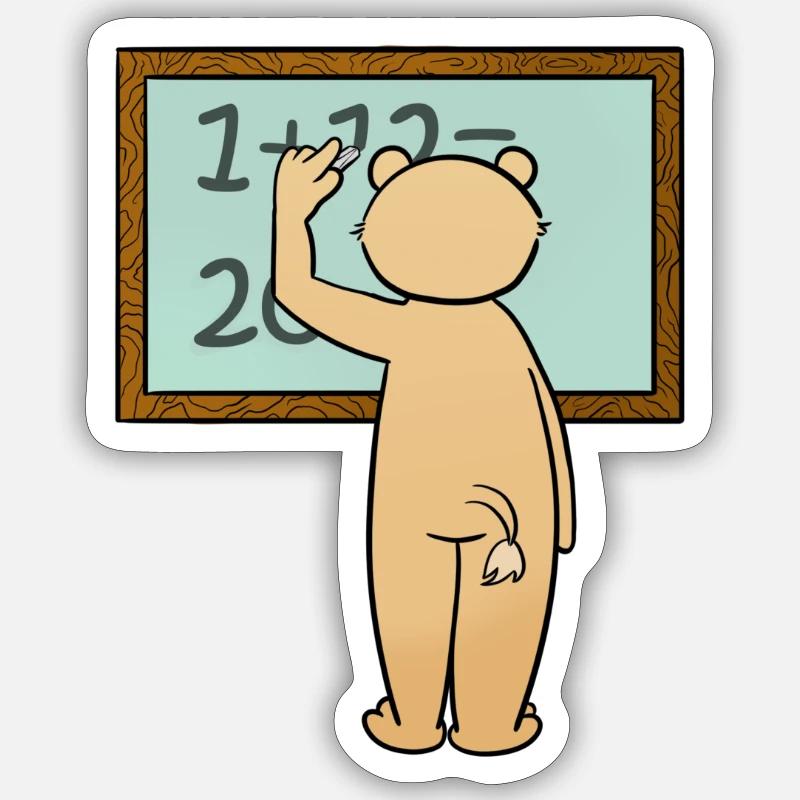 École - Sticker taille S (10 x 10 cm) - blanc mat