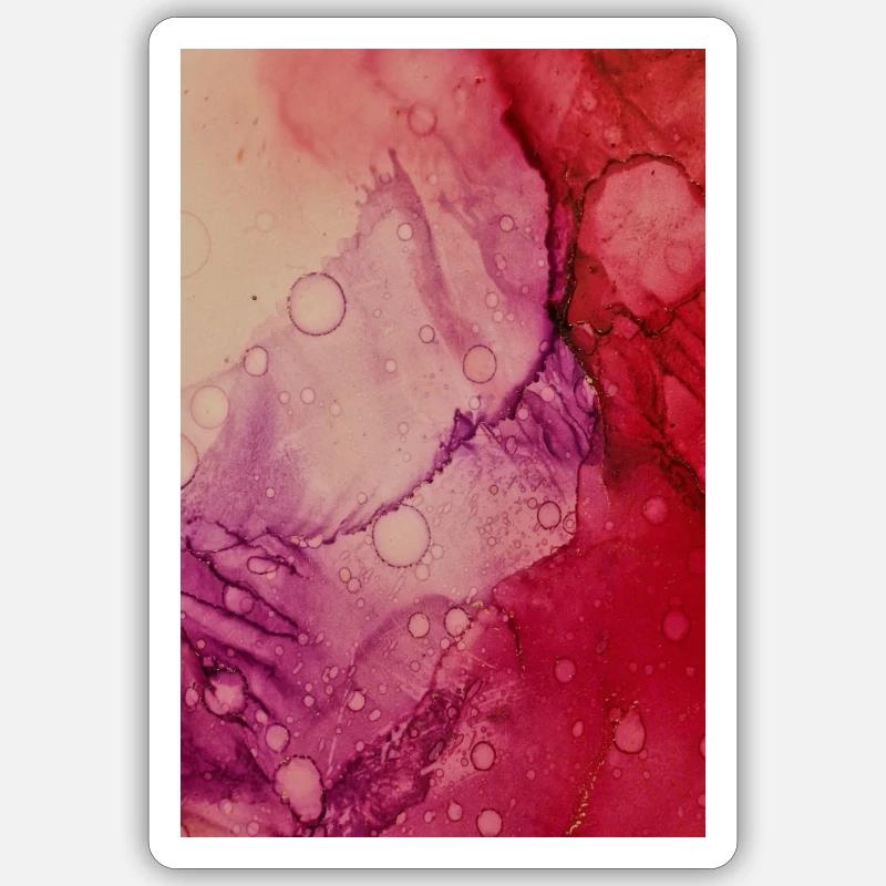 Rote Bubbles Sticker Größe S (10 x 10 cm)