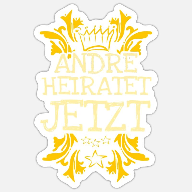 Andre as Bachelor - Sticker size S (10 x 10 cm) - white matte