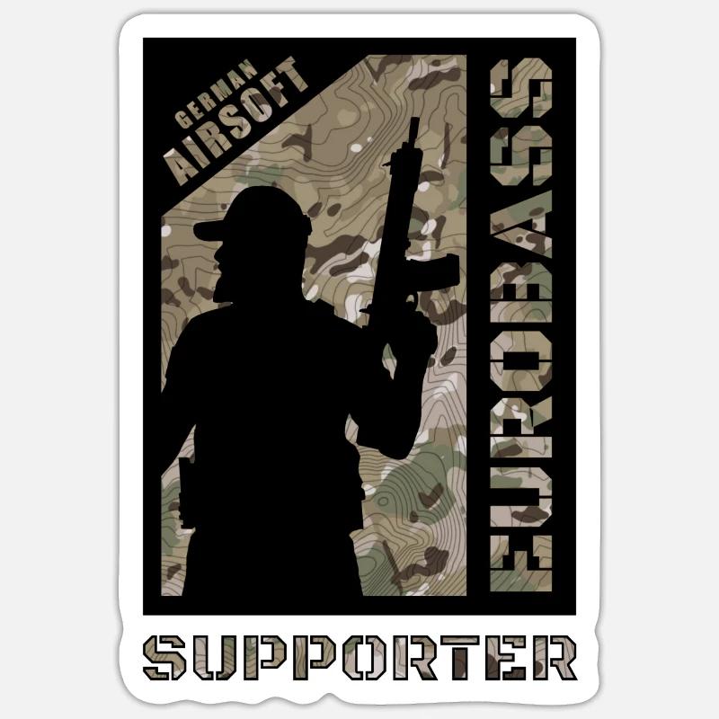 Supporter2 - Sticker Größe S (10 x 10 cm) - Mattweiß
