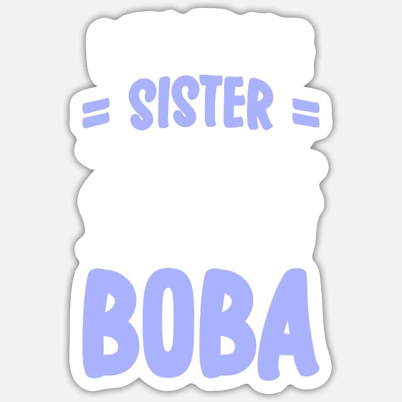 Boba Trend Eistee - Sticker Größe S (10 x 10 cm) - Mattweiß