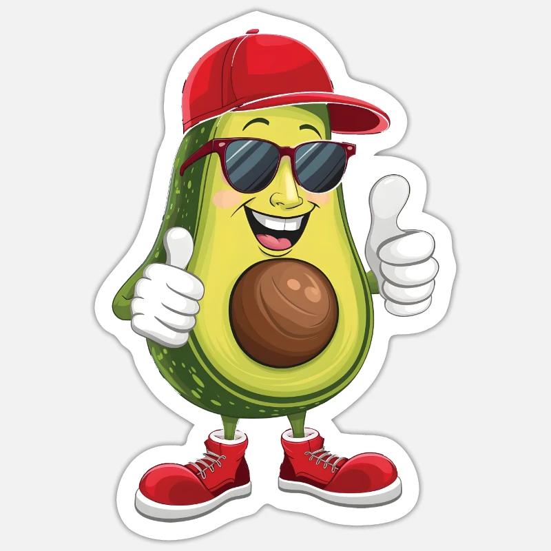 Avocado Sticker Größe S (10 x 10 cm)