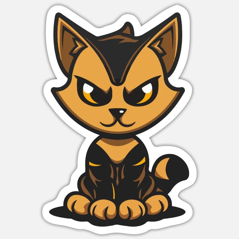 cat - Sticker size S (10 x 10 cm) - white matte