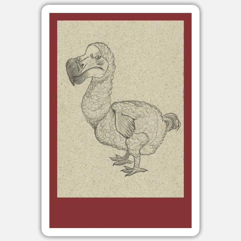 240527 Dodo 2 - Sticker size S (10 x 10 cm) - white matte