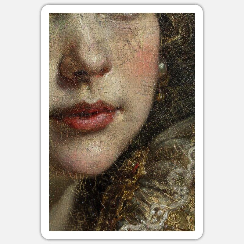 Having red lips or not having red lips Sticker size S (10 x 10 cm)