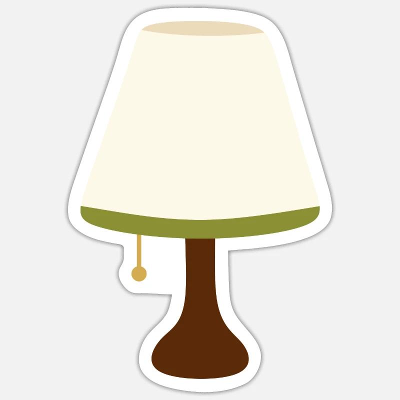 Small Lamp - Sticker size S (10 x 10 cm) - white matte