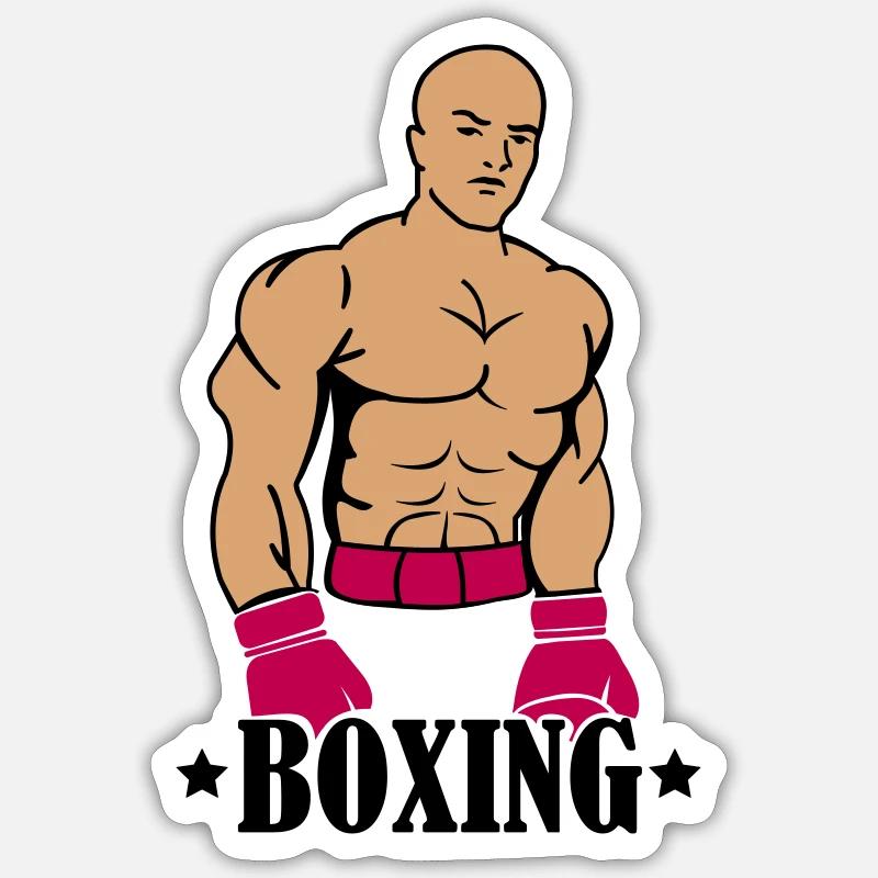 Boxing Boxer - Sticker size S (10 x 10 cm) - white matte