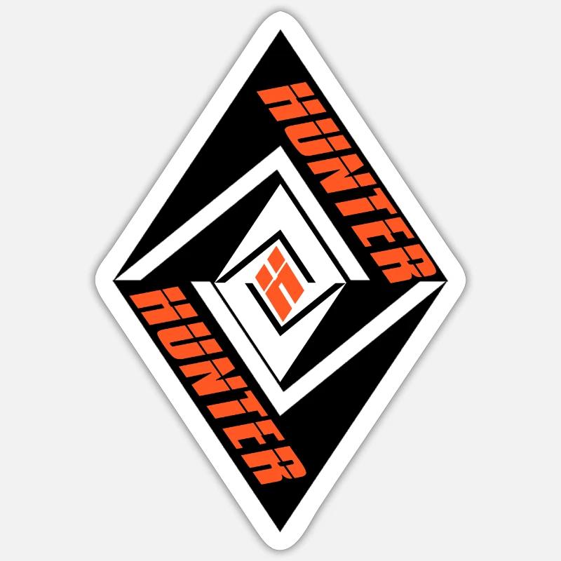 Hunter - Sticker taille S (10 x 10 cm) - blanc mat