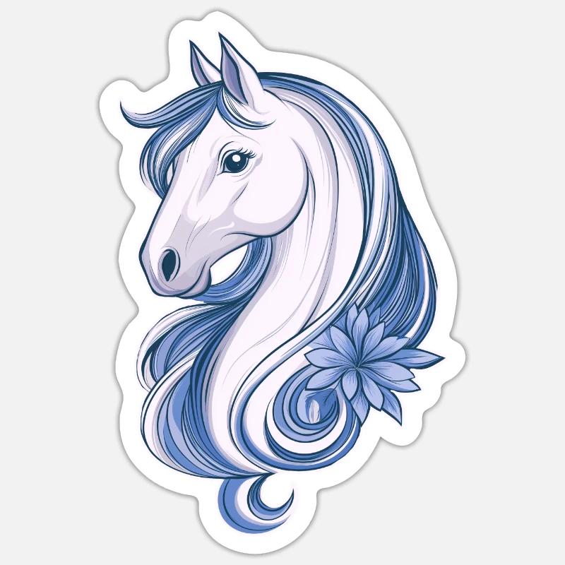 Süßes Pferd Sticker Größe S (10 x 10 cm)