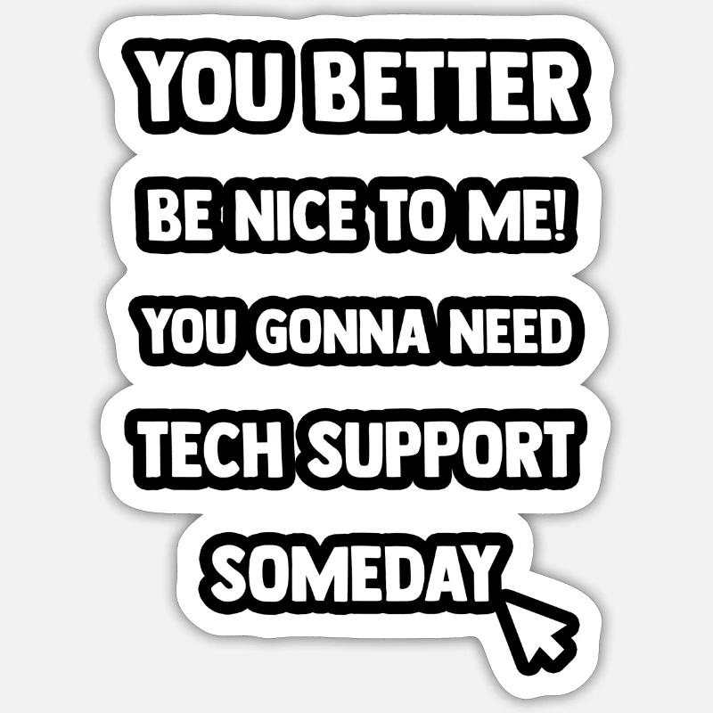 Assistance technique - Sticker taille S (10 x 10 cm) - blanc mat