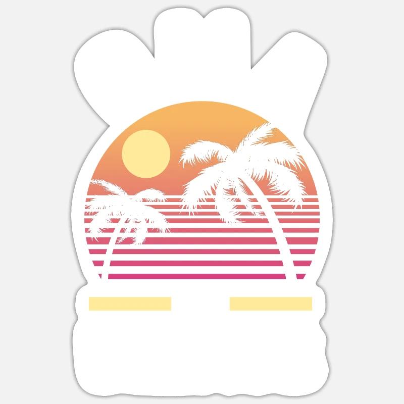 Urlaub Urlauberin Großmutter Oma - Sticker Größe S (10 x 10 cm) - Mattweiß