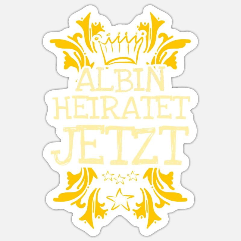 Baccalauréat Albin - Sticker taille S (10 x 10 cm) - blanc mat