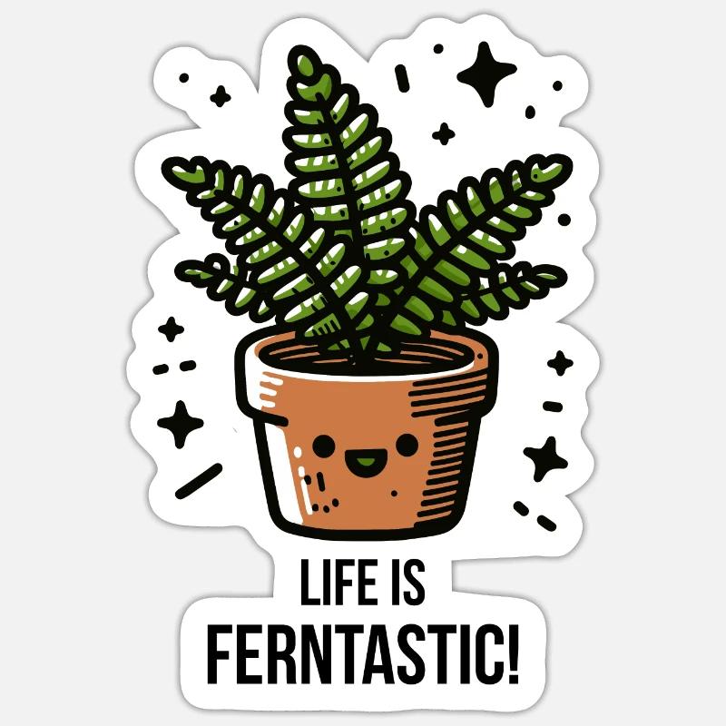 Life is Ferntastic - Sticker size S (10 x 10 cm) - white matte