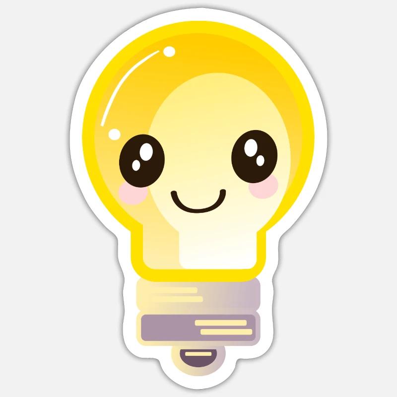 AMPOULE - Sticker taille S (10 x 10 cm) - blanc mat