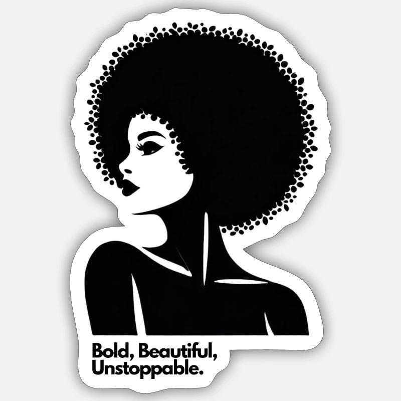 Afro Queen Silhouette Sticker size S (10 x 10 cm)