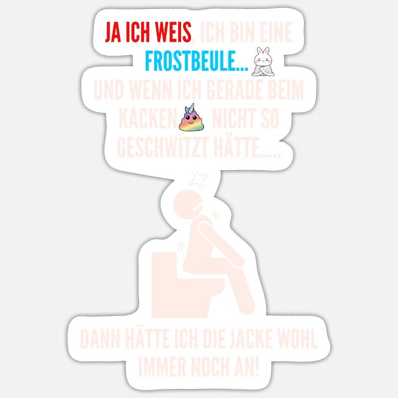 FrostigeErleuchtung oder HitzigeSitzung Sticker Größe S (10 x 10 cm)