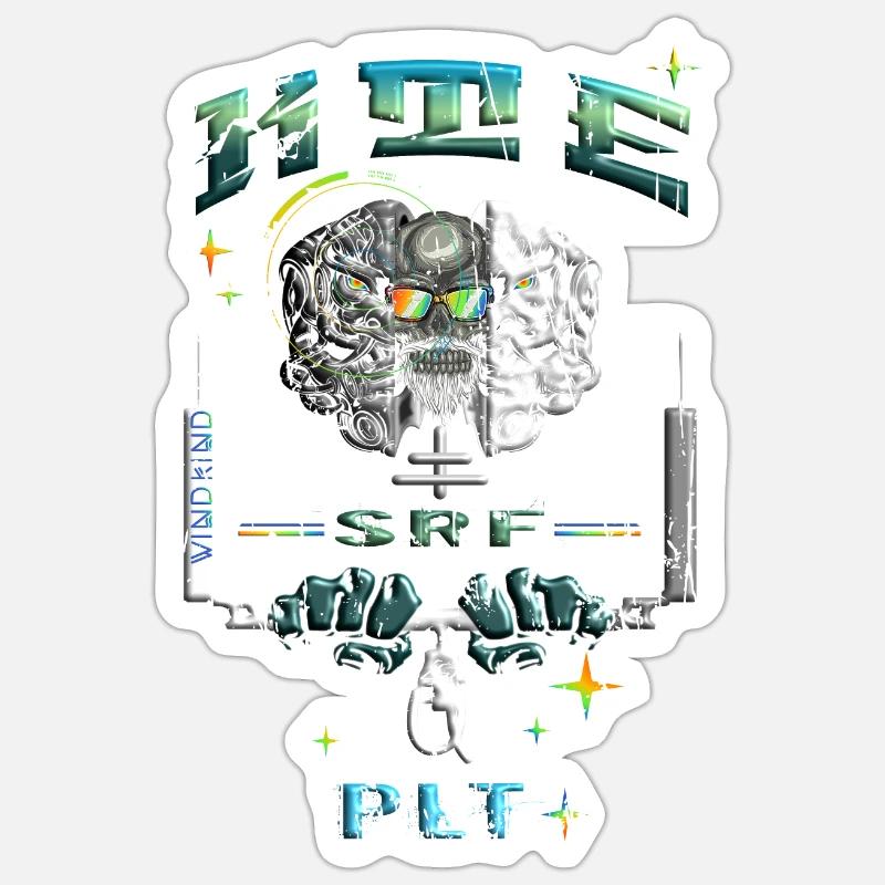 Kitesurf pilot - Sticker size S (10 x 10 cm) - white matte