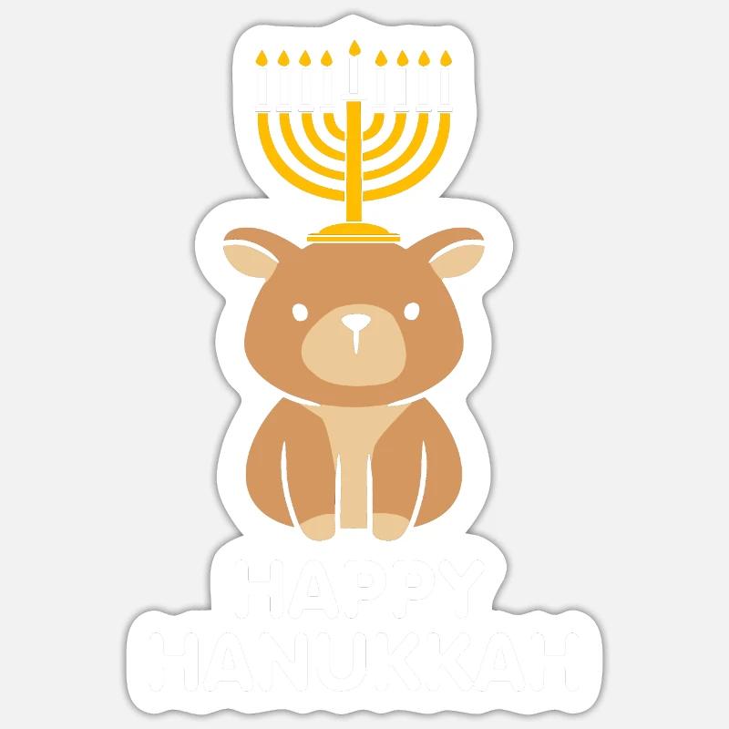 Hanoucca Sticker taille S (10 x 10 cm)