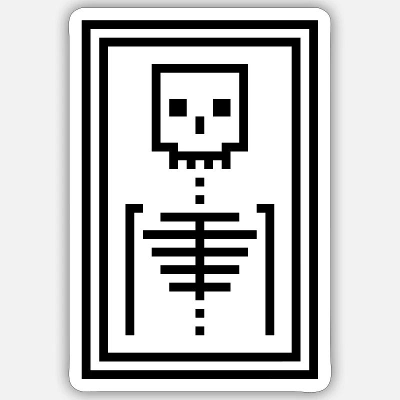 Os - Sticker taille S (10 x 10 cm) - blanc mat