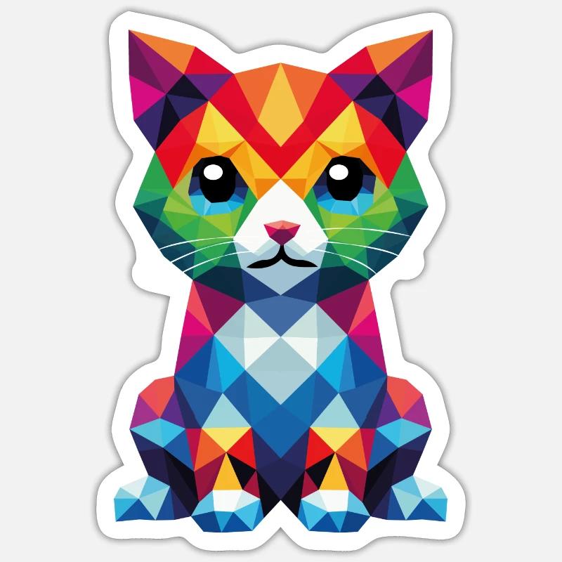 Whisker Pixels theme Sticker size S (10 x 10 cm)