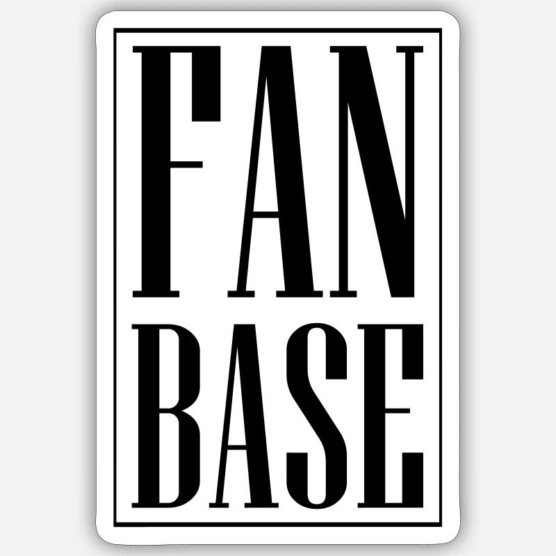 Fan Base - Sticker Größe S (10 x 10 cm) - Mattweiß