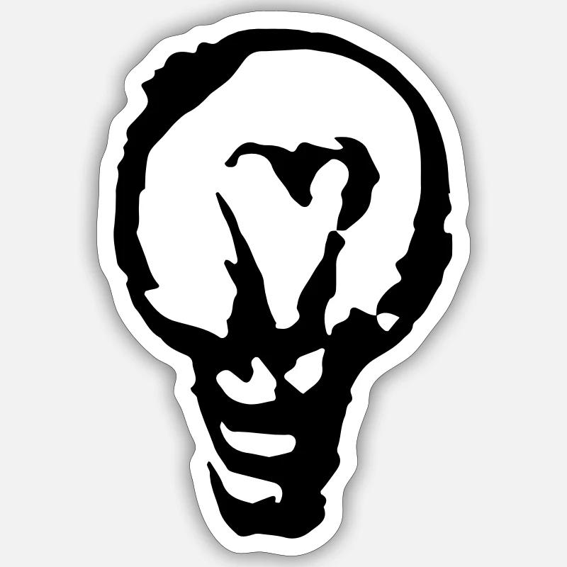 birne - Sticker Größe S (10 x 10 cm) - Mattweiß