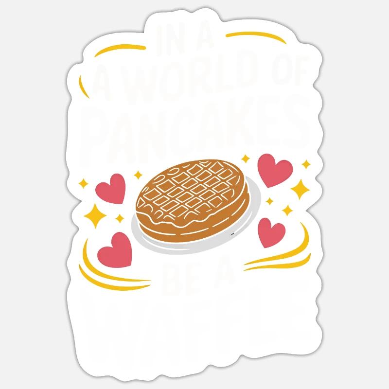 Waffles Breakfast Sweets Sticker size S (10 x 10 cm)