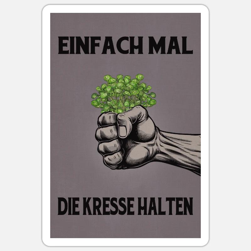 Tenez simplement le cresson Sticker taille S (10 x 10 cm)