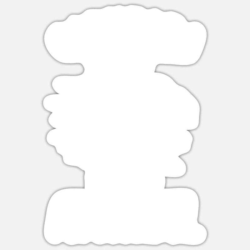 Capybara - Sticker taille S (10 x 10 cm) - blanc mat