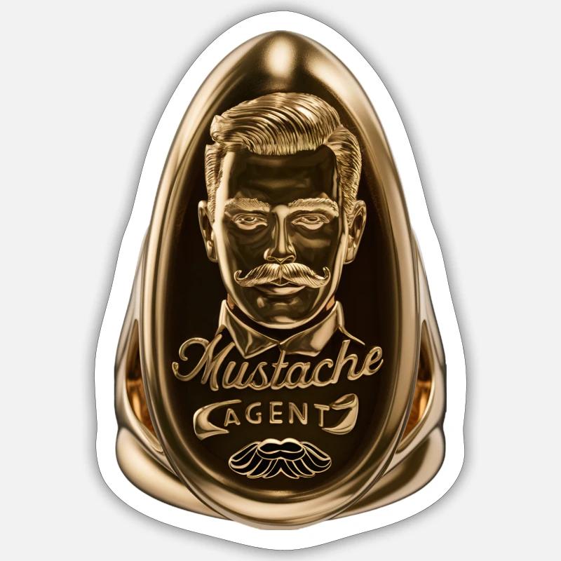 Secret Agent, codename: moustache Sticker size S (10 x 10 cm)