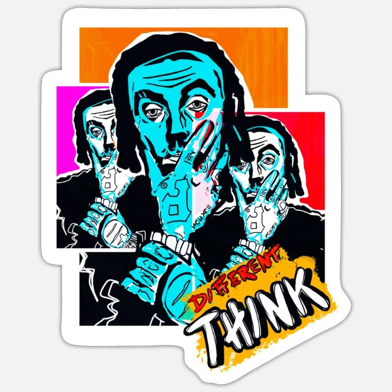DifferentThinkX - Sticker size S (10 x 10 cm) - white matte