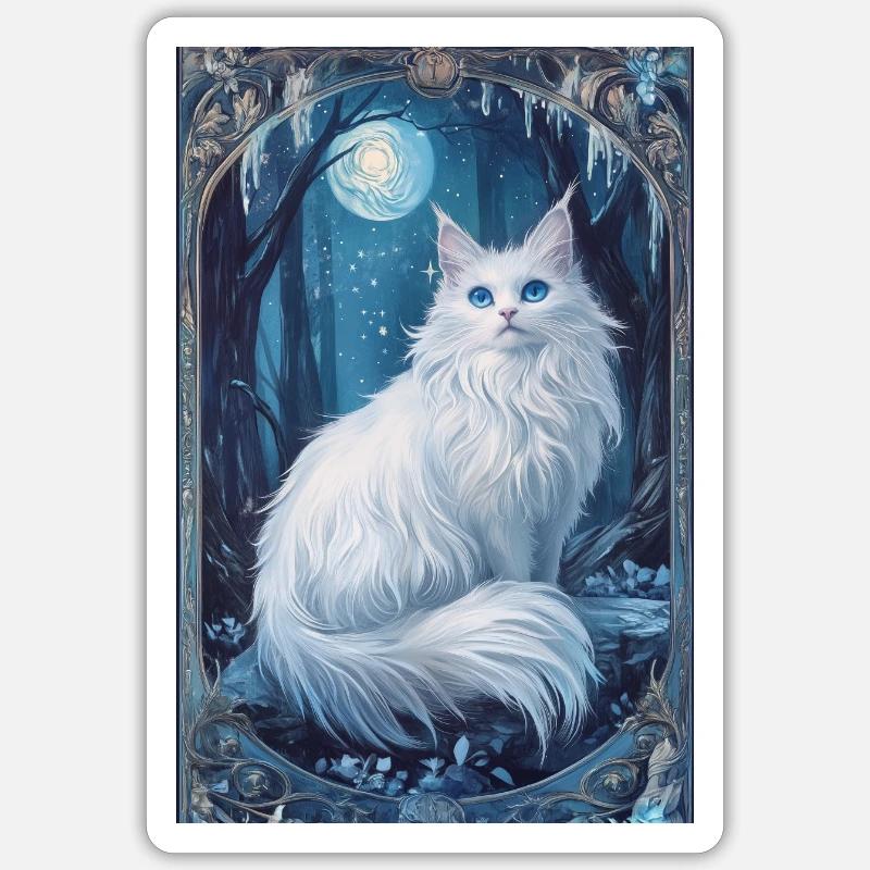 Cloudtail Cloud Tail Beau chat blanc hiver Sticker taille S (10 x 10 cm)