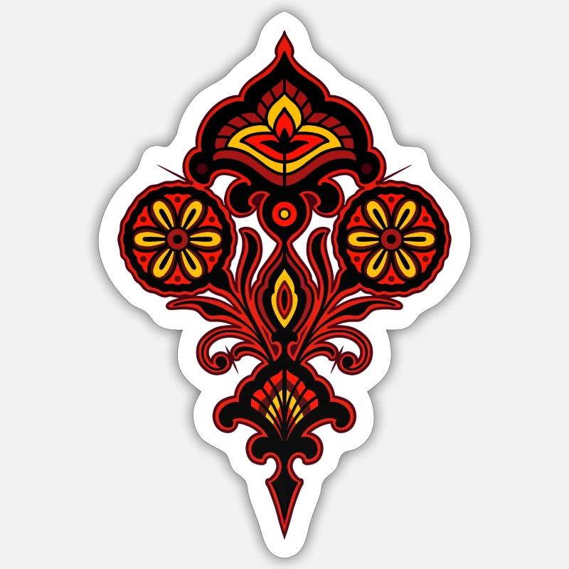 Flower-Power - Sticker Größe S (10 x 10 cm) - Mattweiß