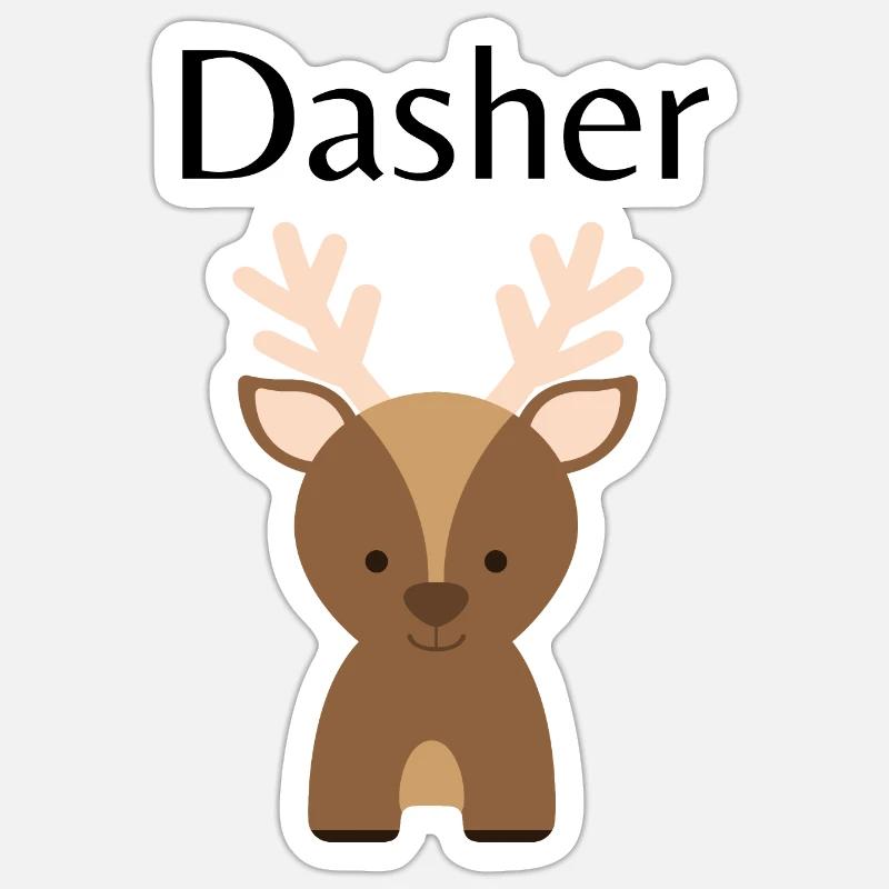 Dasher - Sticker taille S (10 x 10 cm) - blanc mat