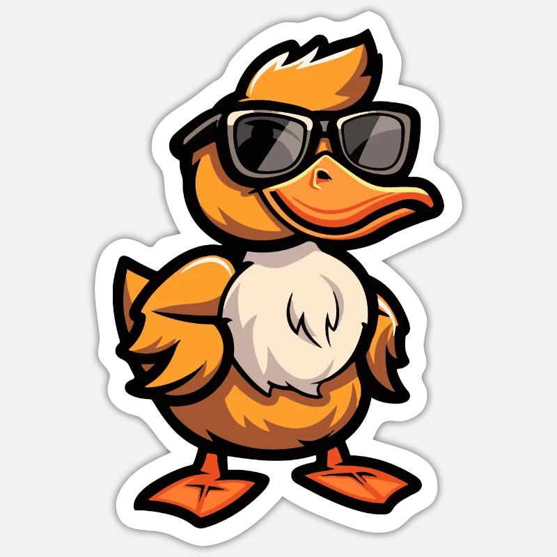 Duck Comic Cool Sticker size S (10 x 10 cm)
