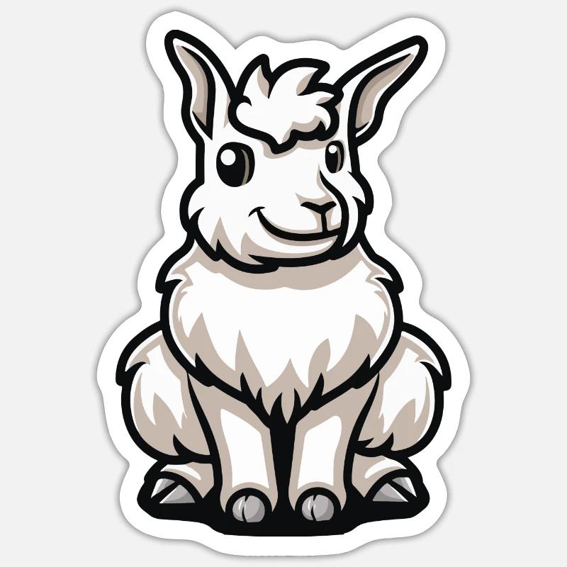 Alpaca Llama Comic - Sticker size S (10 x 10 cm) - white matte