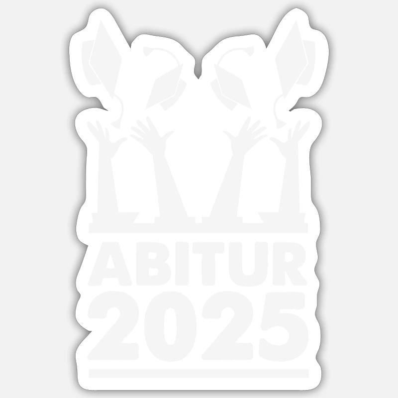 abitur 2025 - Sticker Größe S (10 x 10 cm) - Mattweiß